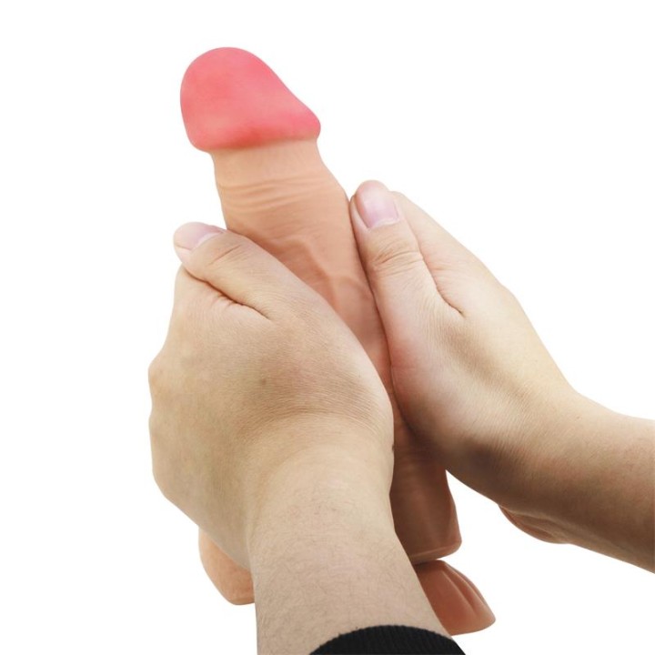 PRETTY LOVE - SLIDING SKIN SERIES REALISTIC DILDO WITH SLIDING SKIN SUCTION CUP 21.8 CM