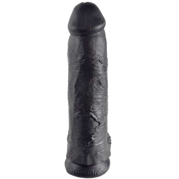 KING COCK - DILDO BLACK WITH BALLS 30.48 CM