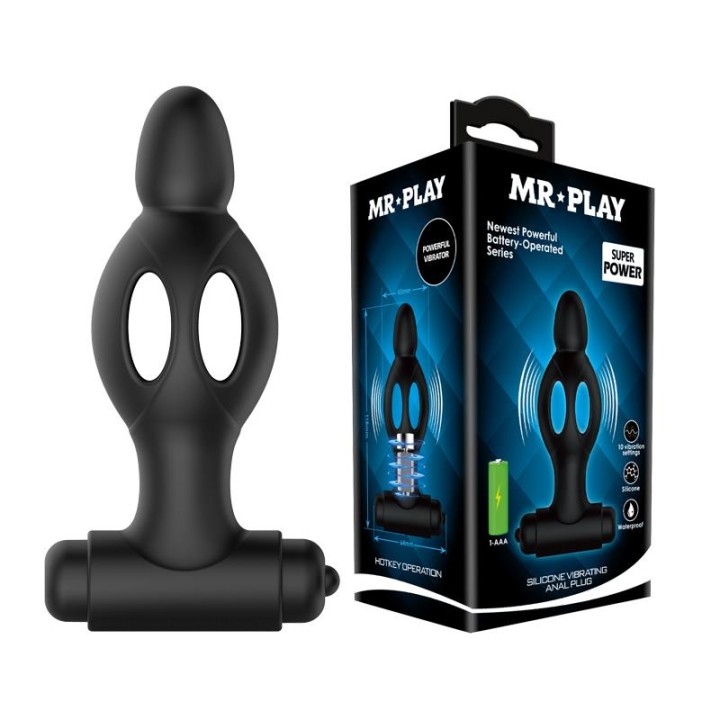 MR PLAY - SILICONE ANAL PLUG WITH VIBRATION