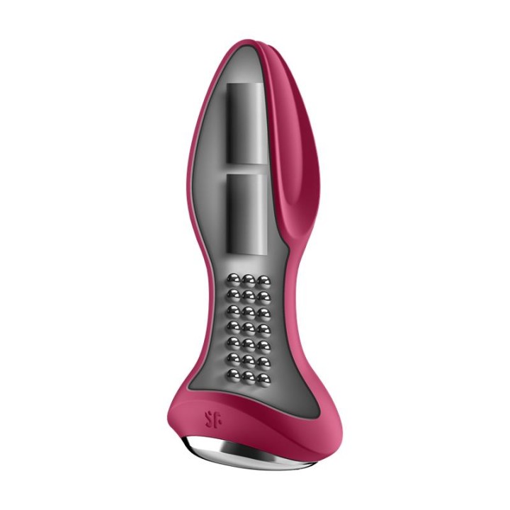 SATISFYER - ROTATOR PLUG 2+ VIBRATING PLUG APP RED