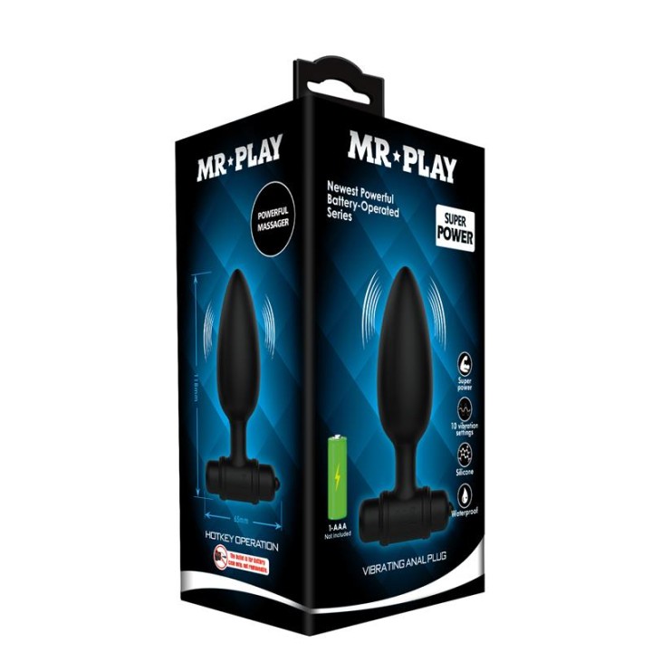 MR PLAY - SUPER POWER ANAL PLUG WITH VIBRATION