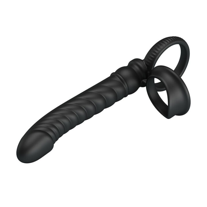 PRETTY LOVE - MERRITT ANAL VIBRATOR WITH RING AND VIBRATION BLACK