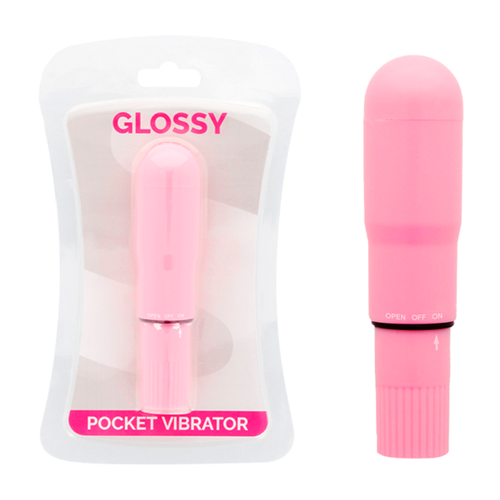 GLOSSY - POCKET VIBRATOR PINK