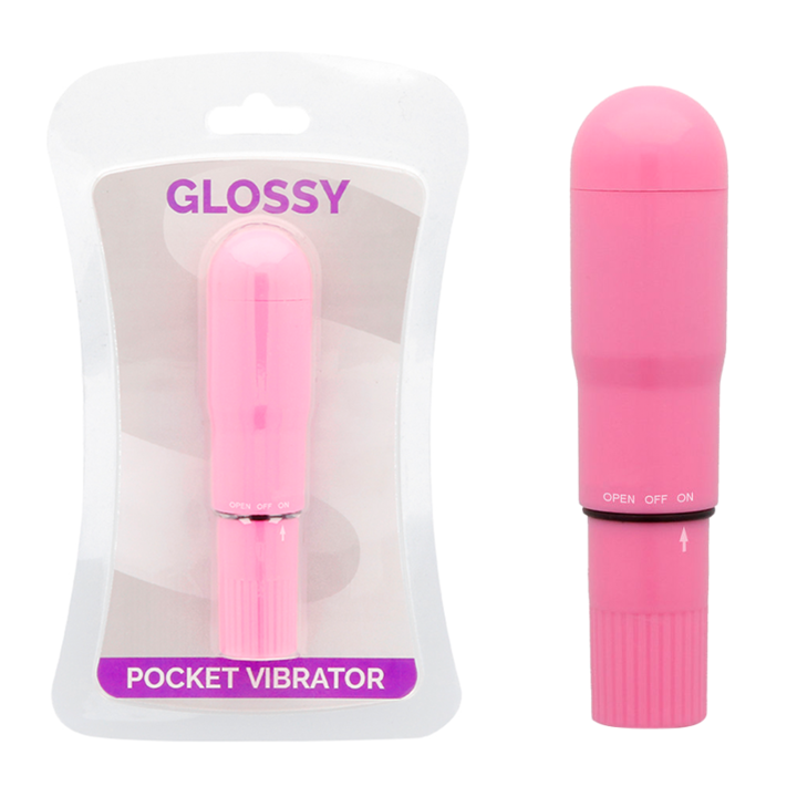 GLOSSY - POCKET VIBRATOR DEEP ROSE