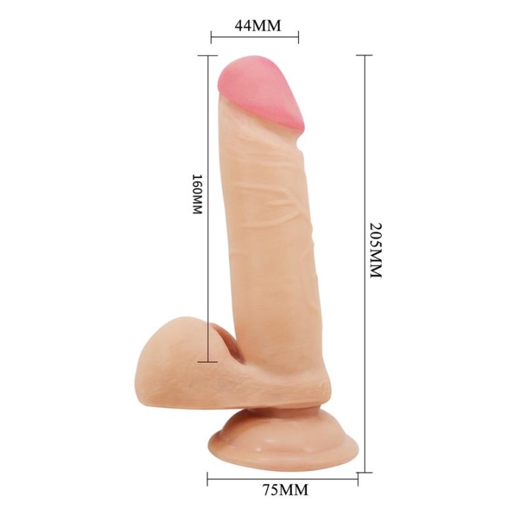 Dildo con Piel Deslizante Retractil 20.5 cm