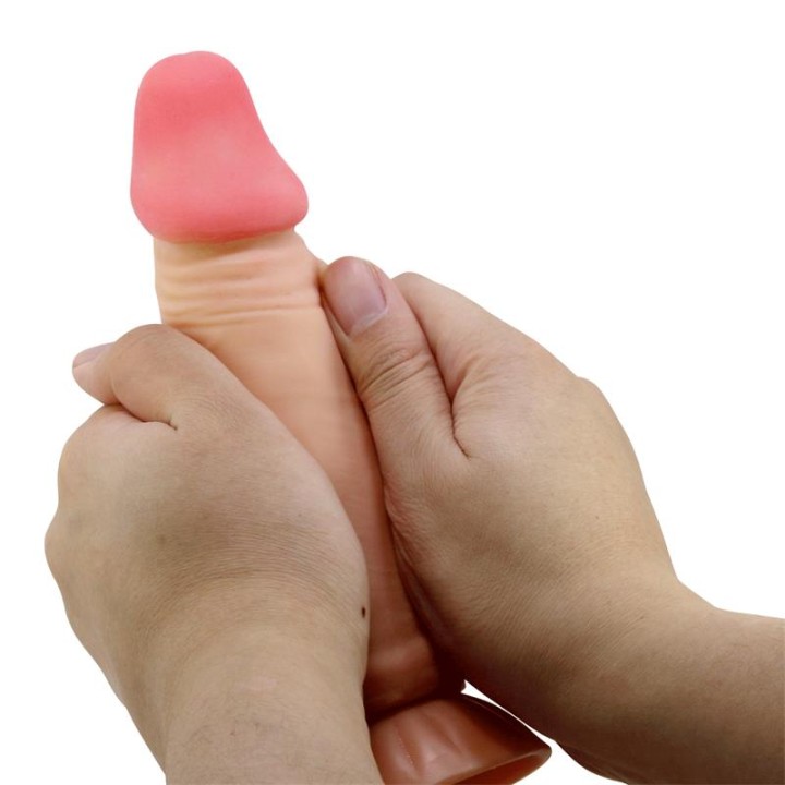 Dildo Realista con Piel Deslizante Retractil 19.4 cm
