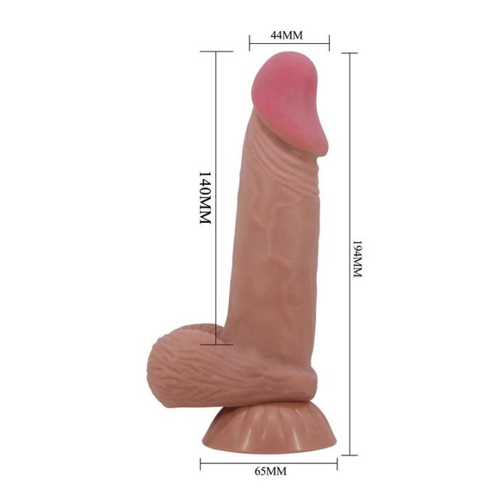 Dildo Realista con Piel Deslizante Retractil 19.4 cm