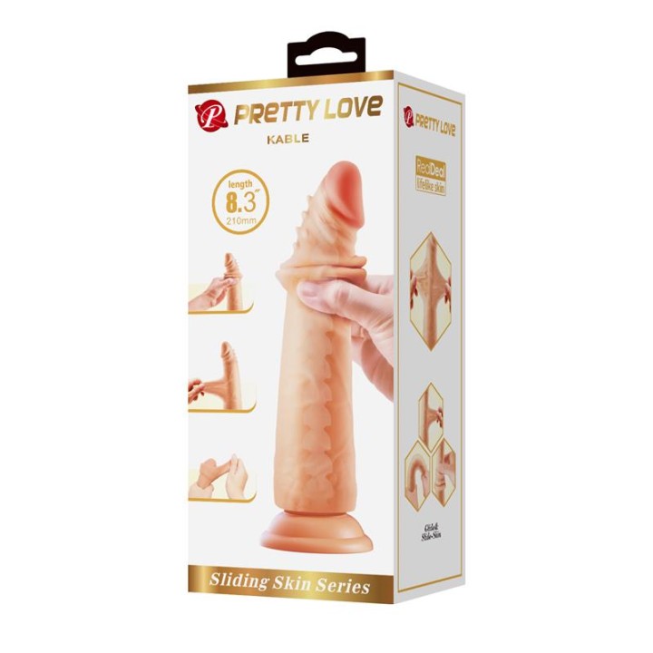 Kable Dildo con Piel Deslizante Retractil 8.3