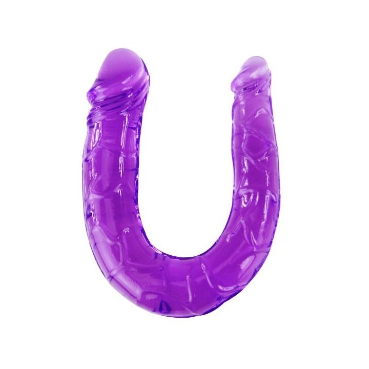 BAILE - DOUBLE DILDO IN LILAC FLEXIBLE JELLY