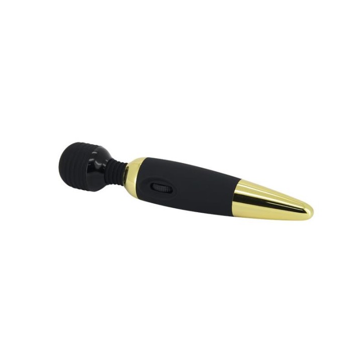 Massajador Pretty Love Power Wand Preto e Dourado
