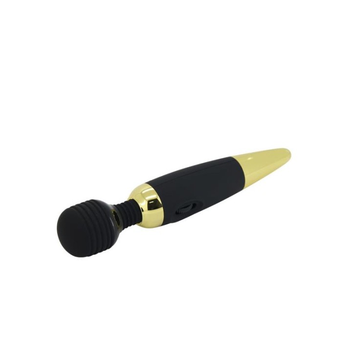 Massajador Pretty Love Power Wand Preto e Dourado