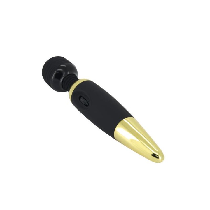 Massajador Pretty Love Power Wand Preto e Dourado