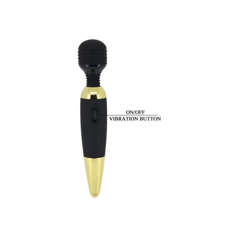 Massajador Pretty Love Power Wand Preto e Dourado