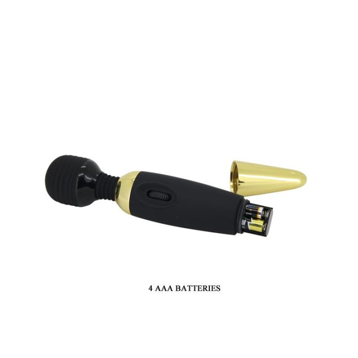 Massajador Pretty Love Power Wand Preto e Dourado