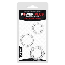 Pack de 3 Anéis para Pénis Power Plus Triplo Transparentes