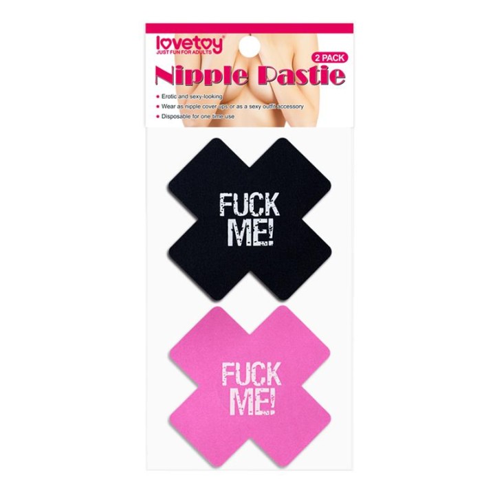 Pack de Tetinas Cruz Preto e Rosa "FUCK ME"