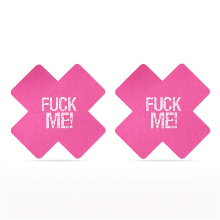 Pack de Tetinas Cruz Preto e Rosa "FUCK ME"
