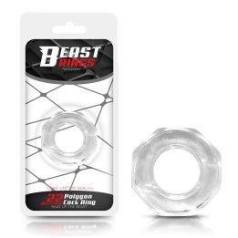 Anel Peniano Super Flexível Poligonal 2.2 cm Transparente