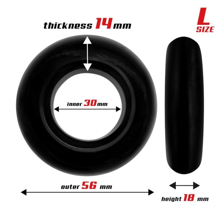 Conjunto 3 Anéis para Pénis Flexíveis Negros