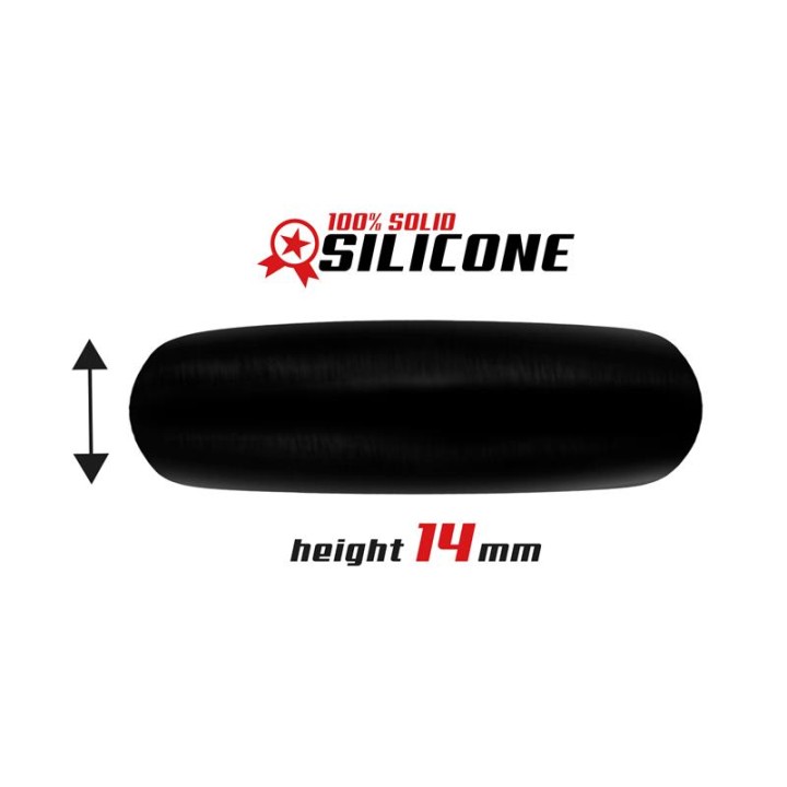Anel Peniano Forma Plana Silicone Sólido 3.5 cm Preto
