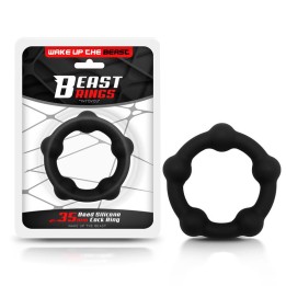 Anel Peniano em Silicone Sólido 3.5 cm Preto