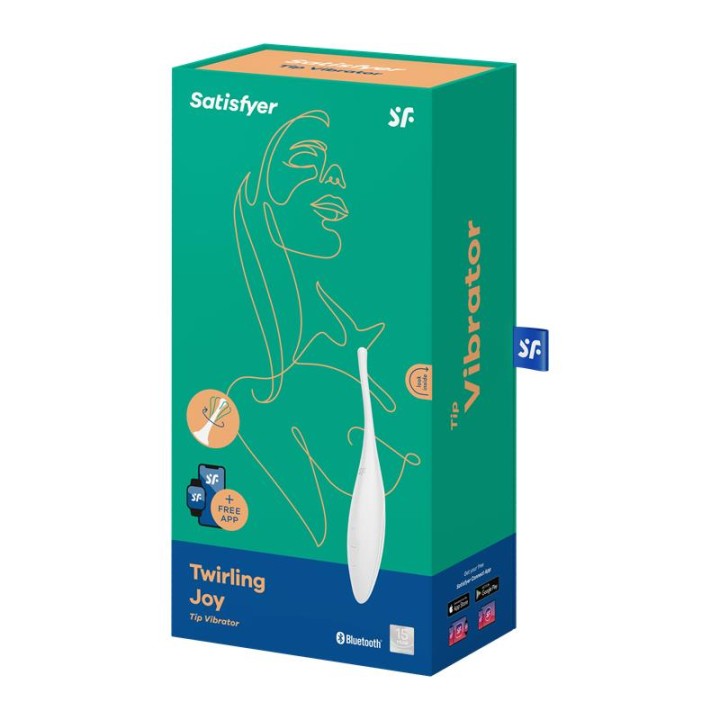 SATISFYER - TWIRLING JOY CLIT TIP VIBRATOR WHITE