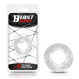 Anel Peniano Striped Super Flexível 1.9 cm Transparente