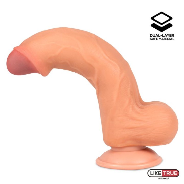 Dildo Realista Dual Layer Retrátil 8.7"