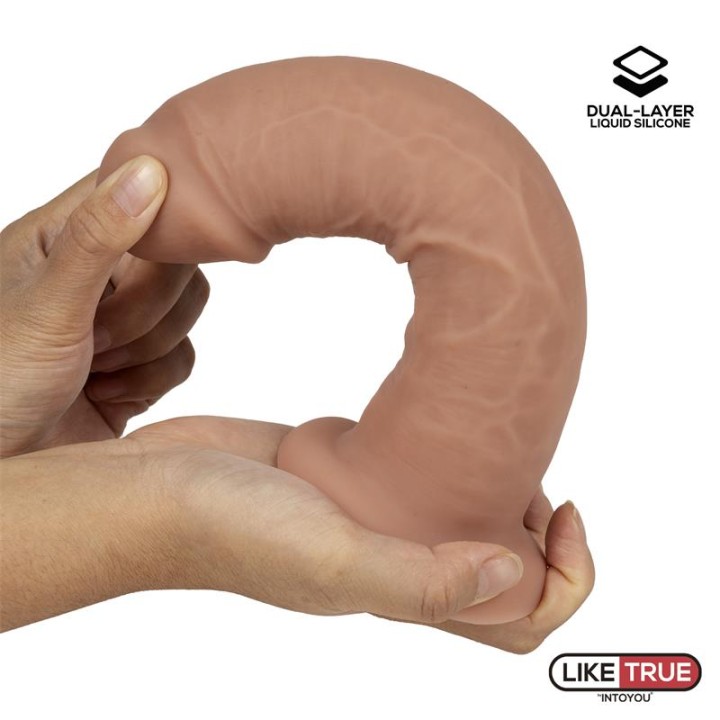 Dildo Realista Silicone Líquido Dupla Camada 8.25
