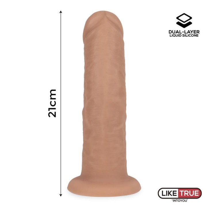 Dildo Realista Silicone Líquido Dupla Camada 8.25