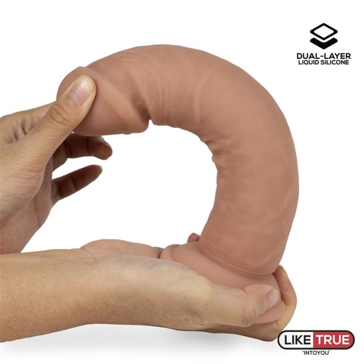 Dildo Realista Silicone Líquido Dupla Camada 21.5 cm