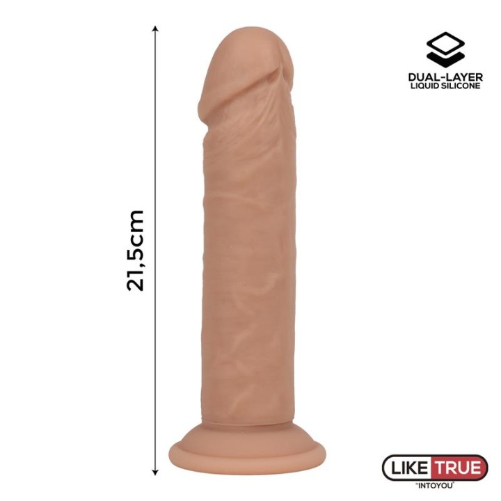 Dildo Realista Silicone Líquido Dupla Camada 21.5 cm