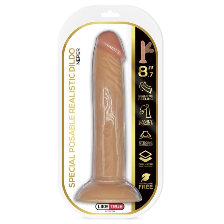 Dildo Realista Articulado/Posicionável Neper 8.7" Natural