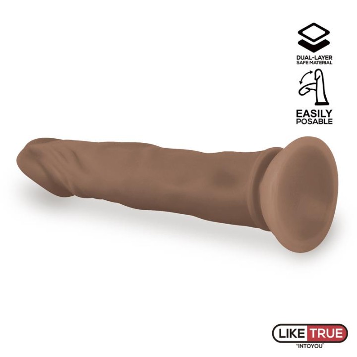 Dildo Realista Articulável Lenser 8" Castanho