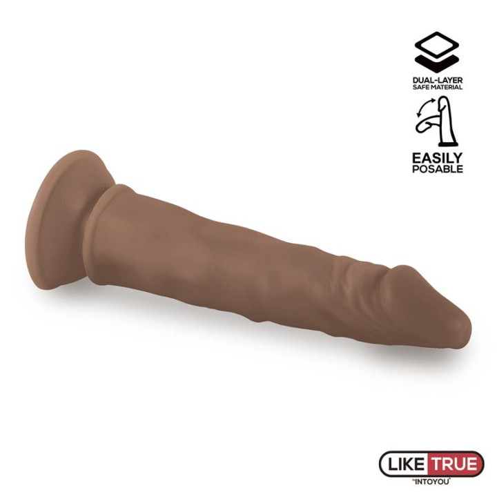 Dildo Realista Articulável Lenser 8" Castanho