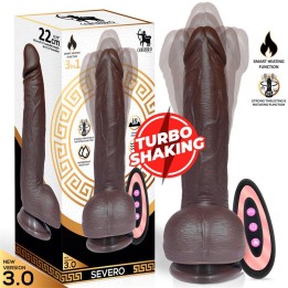Dildo Realista Severo Turbo Shaking Thrusting, Rotação 360º Controlo Remoto Efeito Calor