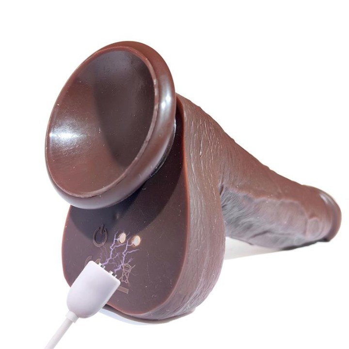 Dildo Realista Severo Turbo Shaking Thrusting, Rotação 360º Controlo Remoto Efeito Calor