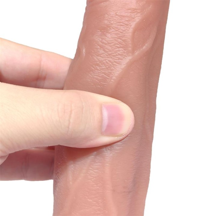 Tiberio Dildo Realista Turbo Shaking com Thrusting, Rotação 360º e Controlo Remoto em Silicone Líquido