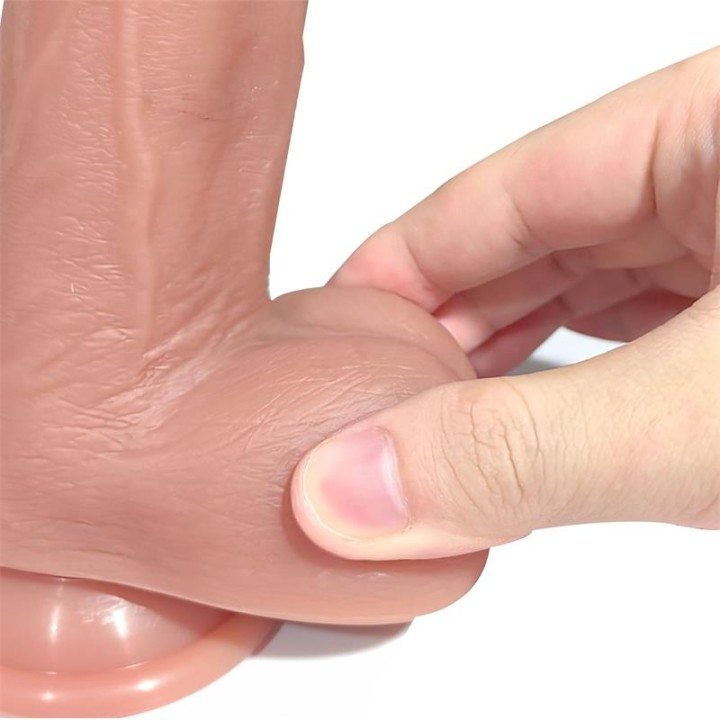 Tiberio Dildo Realista Turbo Shaking com Thrusting, Rotação 360º e Controlo Remoto em Silicone Líquido