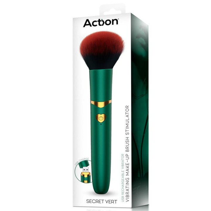 Secret Vert Estimulador Pincel de Maquilhagem com Vibração Verde