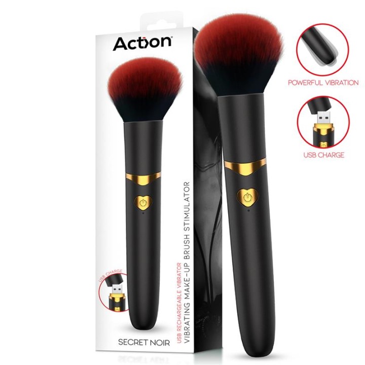 Secret Noir Pincel de Maquilhagem Estimulador com Vibração Preto