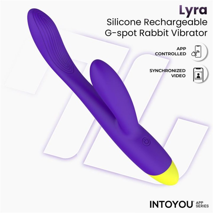 Vibrador Lyra Ponto G com APP Púrpura
