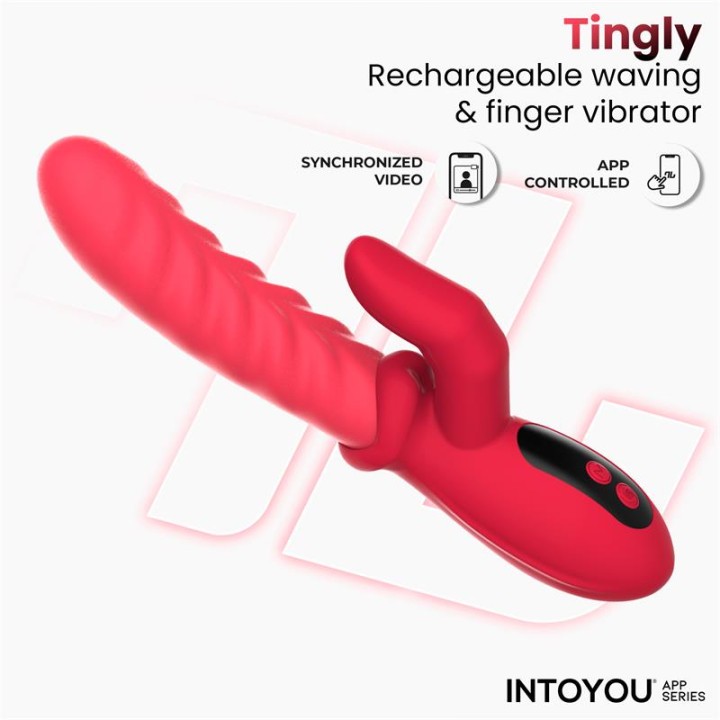 Vibrador Tingly com Finger e Movimento Waving com APP
