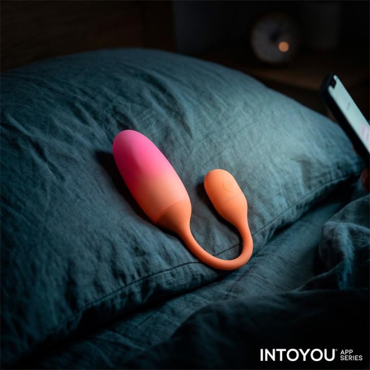 NexEgg Huevo Vibrador Silicone Dupla Camada App Laranja/Rosa