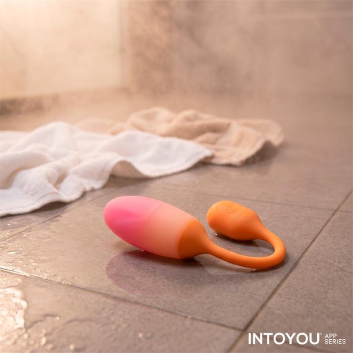 NexEgg Huevo Vibrador Silicone Dupla Camada App Laranja/Rosa