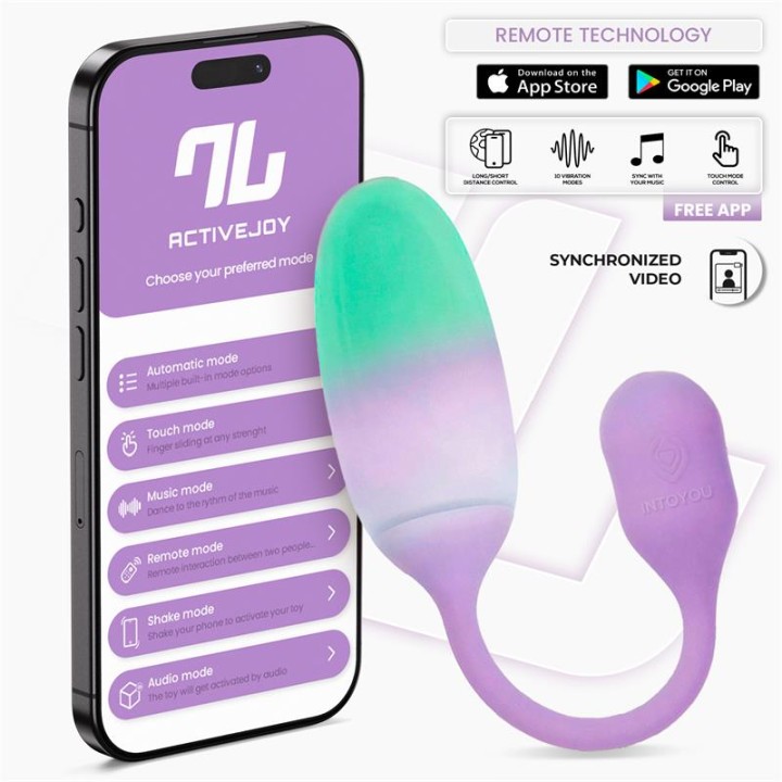 NexEgg Huevo Vibrador Silicone Dupla Camada com App Lilás/Pistacho