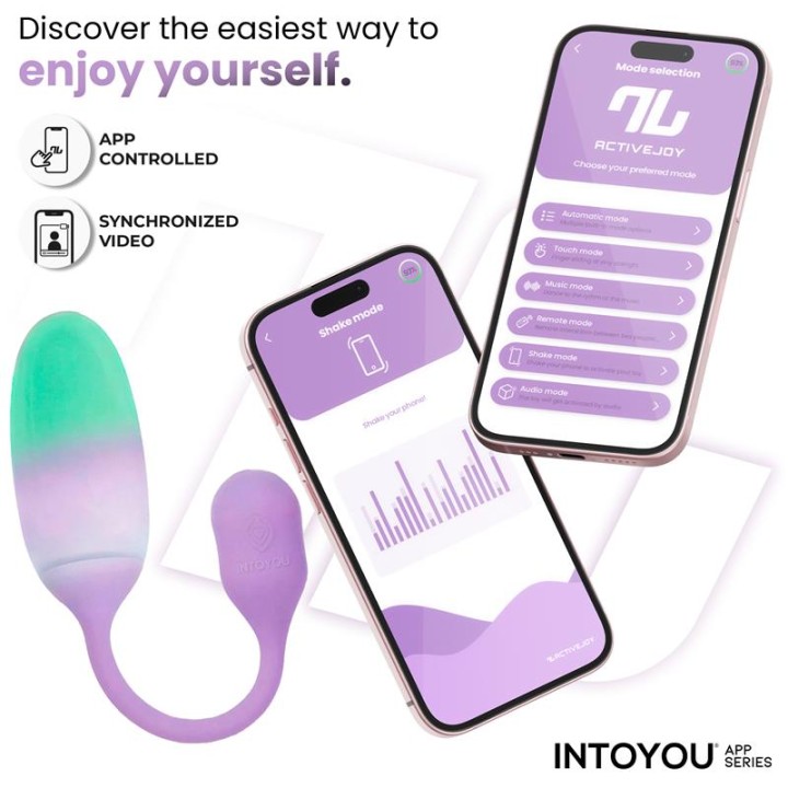 NexEgg Huevo Vibrador Silicone Dupla Camada com App Lilás/Pistacho