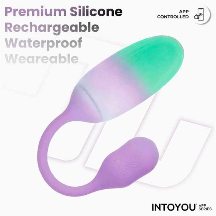 NexEgg Huevo Vibrador Silicone Dupla Camada com App Lilás/Pistacho