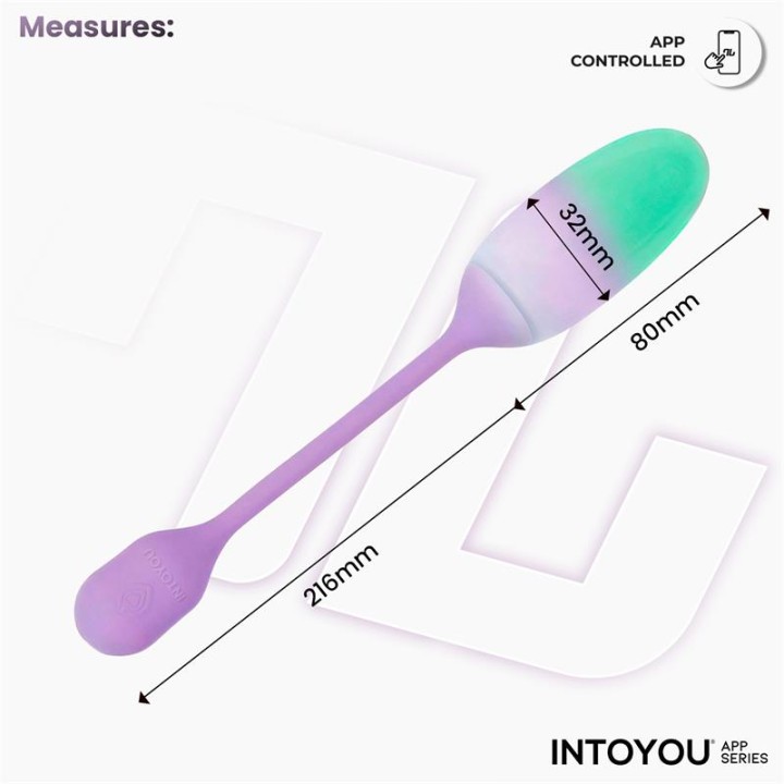 NexEgg Huevo Vibrador Silicone Dupla Camada com App Lilás/Pistacho