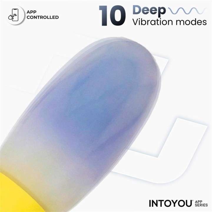 Ovo Vibratório NexEgg Dupla Camada Silicone App Amarelo/Roxo